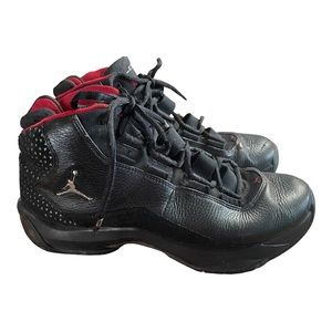 Jordan men’s Sneakers Rising Star Basketball , Color:Black and Red size : 10,5